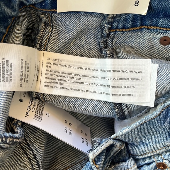 💙 NWT Abercrombie & Fitch The 7" Dad Short High Rise raw hem size 29 / size 8 - Picture 6 of 6